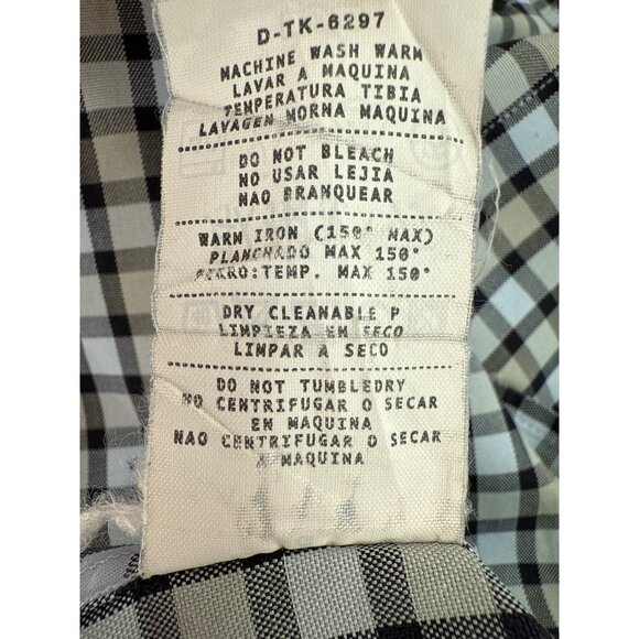 Ermenegildo Zegna Mens Button-Down Checkered Dress Shirt Plaid Pattern Size XL - Picture 9 of 10